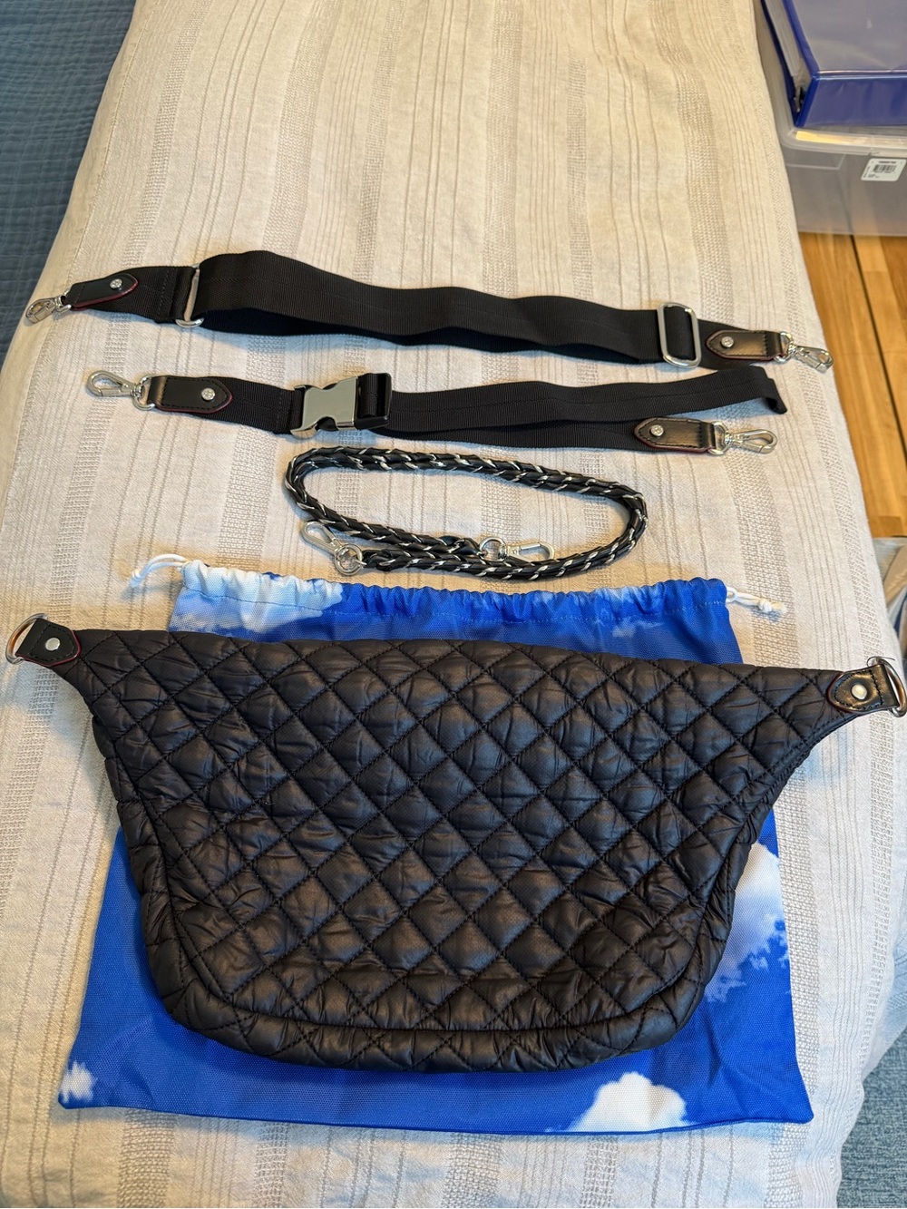 MZ Wallace: Crossbody Sling Bag - Black Recycled GUC - Picture 2 of 16